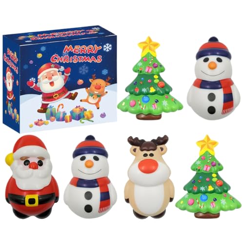 Huraoerrrr 6pcs langsamer Aufstieg Stress Ball, süßer Schneemann Elch Weihnachtsbaum Santa Claus Squish Spielzeug, Stressabbau für Erwachsene Kinderpartygeschenke Huraoerrrr 6pcs langsamer Aufstieg Stress Ball, süßer Schneemann Elch Weihnachtsbaum Santa Claus Squish Spielzeug, Stressabbau für Erwachsene Kinderpartygeschenke von Huraoerrrr