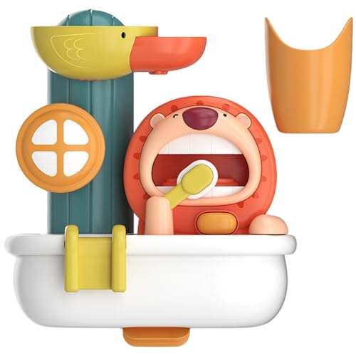 Bath Bubble Machine, niedliche Cartoon Tierbaby Bad Spielzeug mit 4 starken Saugnäpfeln, 8x8x4 Bubble Bad Spielzeug für Kleinkinder, Geburtstagsgeschenke für Jungen Mädchen von Huraoerrrr