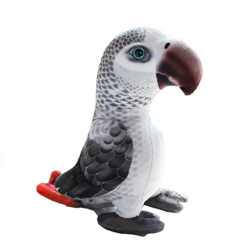 Bird Stuffed Animal Parrot Plush, Grey Bird Stuffed Animal Plush Toy Doll,Stuffed Animal Parrot Plush Toy for Car Home Decor von Huraoerrrr