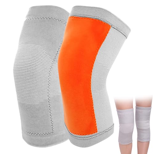 Huraoerrrr Kniewärmer mit Fleece -Futter 1 Paar dehnbarer Knieklammhülsen Schmerz Relief Knieschalter für Tänzer Geschenke für Älteste kaltes Knie, Knieprobleme XL von Huraoerrrr