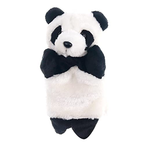 Huraoerrrr Panda Handpuppen -Cartoon Panda Handpuppen für Geschichtenerzählen Interaktive Bildungsspielzeug Plüschpuppenpuppen Storytelling Puppenhandschuhe Weiß und Schwarz 25 cm von Huraoerrrr