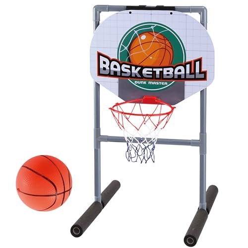 Huraoerrrr Pool Basketball Hoop 18x18x26in schwimmendem Basketball Hoop für Pool mit 2 aufblasbaren Basketballs Sommerkühlung Pool Basketball für Kinder Erwachsene von Huraoerrrr