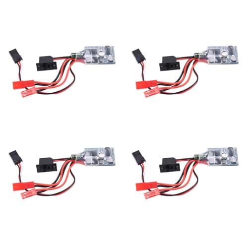 Hurromy 4 x Geschwindigkeitsregler für Motor, gebürstet, Rc Esc 10 A, für RC, Auto, Boot, W/O-Bremse, ohne Bremse von Hurromy