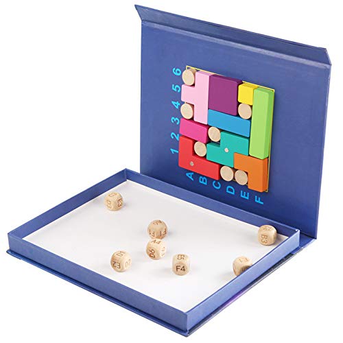 Hurromy Kinder aus Holz, Magnetblock, Logik, Gedanken, quadratisch, passendes Puzzlebuch, Lernspielzeug für Kinder, Geschenk von Hurromy