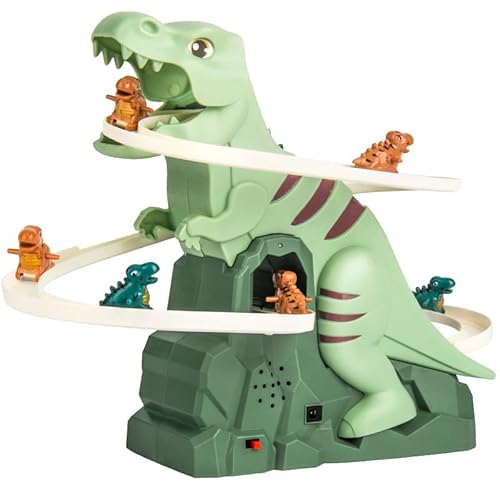 Dino Spielzeug Kinder Dinosaurier-Klettertreppe Spaß Dinosaurier Spielzeug Elektrisch Dino Rutsche mit Lichtern und Musik Weihnachten Geburtstag Geschenk von Husalsea