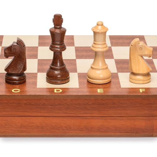 Husaria Professional Staunton Tournament No. 6 Wooden Chess Game Set with 2 Extra Queens, 99mm Kings von Husaria