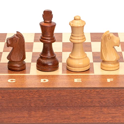 Husaria Professionelles Staunton Turnier Schachspiel Nr. 4 aus Holz mit 2 zusätzlichen Damen, 7,6 Zentimeter Könige von Husaria