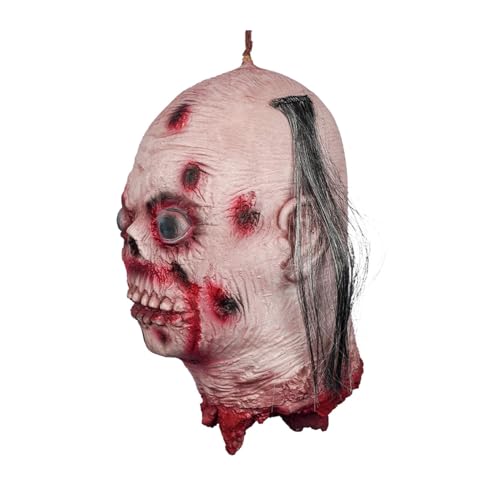 Husoiuy Abgetrenntes Gesicht Requisite, Halloween-Gesichts-Requisiten | Blutiges Gesicht Latexdekoration Gruselige realistische Party-Requisiten | Cut Face Corpse Face Prop Geruchlos abgetrenntes von Husoiuy