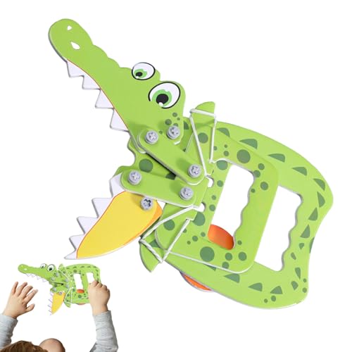 Husoiuy Alligator-Spielzeug,Spielzeug-Alligator - Mechanische Krokodil-handgefertigte Tiermodelle - Klassenzimmer-Partygeschenke, kleine Alligatorspiele für Vorschulkinder, Kleinkinder von Husoiuy