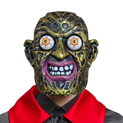 Husoiuy Halloween-Gesichtsbedeckungen,Totenkopf-Gesichtsbedeckung | Gruseliger, explosiver Augen-Zombie-Skelett-Gesichtsschutz | Halloween-Kostümzubehör, Augapfel-Maskerade-Verkleidung für Damen und von Husoiuy