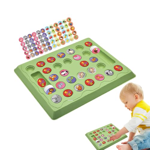 Husoiuy Tier-Matching-Spielkarte, Kartenspiel für Kinder - Passende Karte für frühes Lernen mit Früchten und Tieren für Kinder,Lustige Karte zum Aufbau von Fähigkeiten zum frühen Lernen mit Einer von Husoiuy