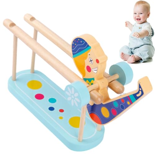 Husoiuy Zirkusspielzeug,Rollspielzeug | Crown Circus Rollendes Holz-Rollspielzeug Glattes Kinderspielzeug - -pädagogisches Vorschulspaßspielzeug für Kinder, und Mädchen von Husoiuy