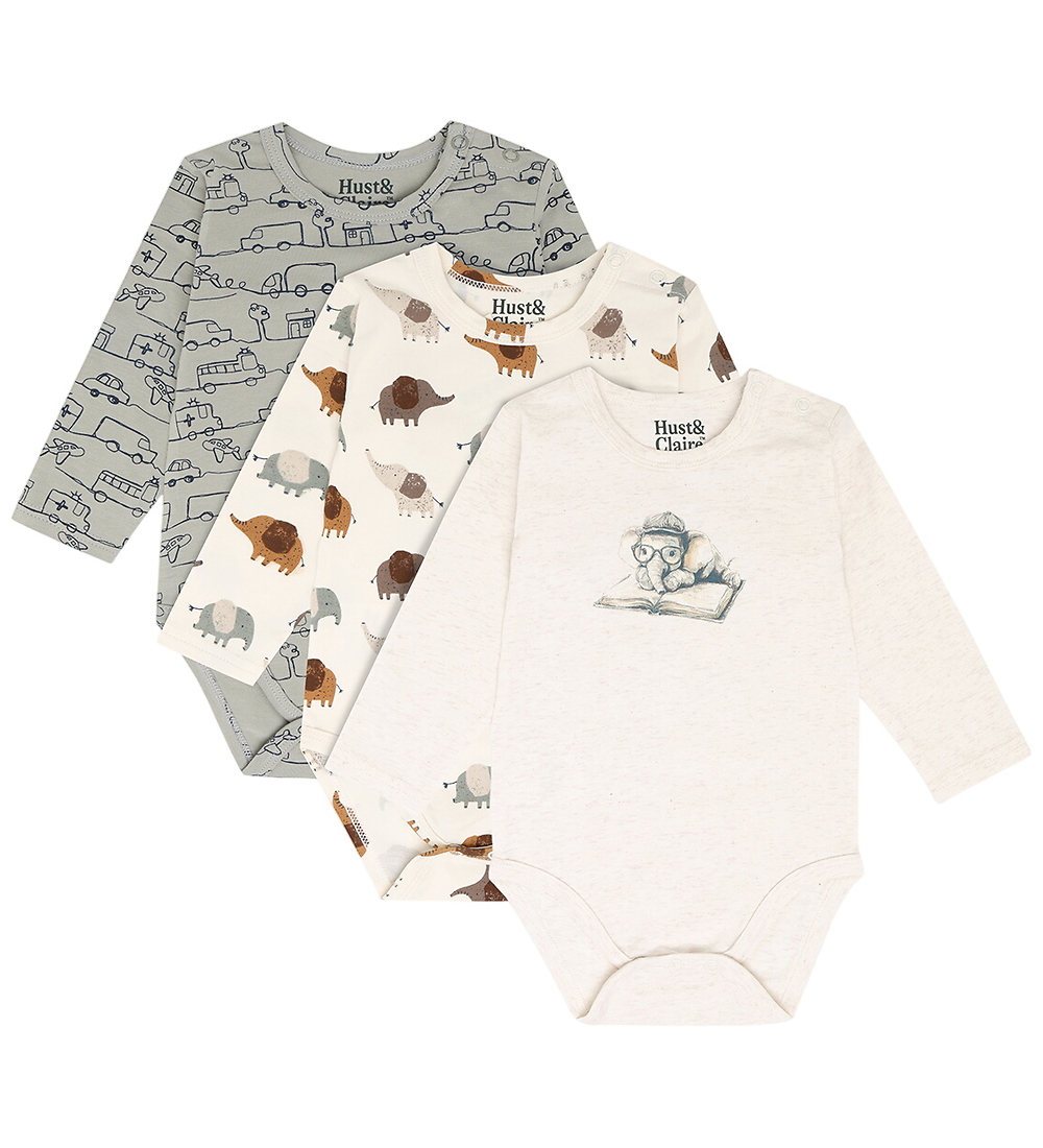 Hust and Claire Bodys l/ä - 3er-Pack - HCBertram Elephant - Whea - Hust and Claire - 68 - Body L/Ä Hust and Claire Bodys l/ä - 3er-Pack - HCBertram Elephant - Whea - Hust and Claire - 68 - Body L/Ä von Hust and Claire