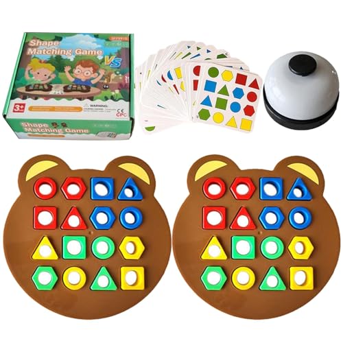 Formzuordnungsspiel, Puzzlespiel Zur Geometrischen Formzuordnung, Brettspiel Zum Erlernen Von Farben, Sensorisches Lernspielzeug Für Eltern Und Kinder, Interaktives Brettspiel von Hutnncg