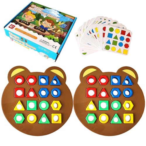 Formzuordnungsspiel, Puzzlespiel Zur Geometrischen Formzuordnung, Brettspiel Zum Erlernen Von Farben, Sensorisches Lernspielzeug Für Eltern Und Kinder, Interaktives Brettspiel von Hutnncg