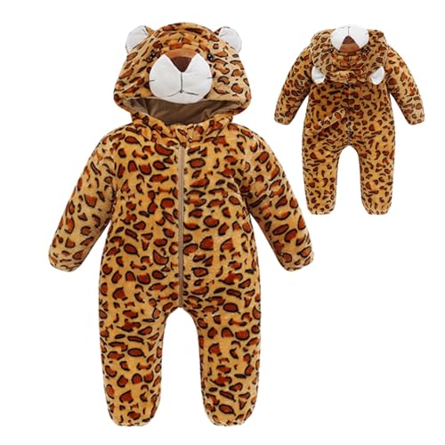 Hutnncg Kostüme für Babys | Warmes und weiches Kleinkind-Kostüm für, Halloween-Einteiler für Kinder | Baby-Halloween-Kostüme mit Tiermotiv, Tiger-Einteiler, maschinenwaschbar, für den Innenbereich, von Hutnncg