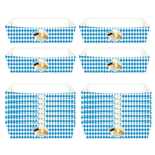 Hutnncg Oktoberfest-Popcorn-Box,Oktoberfest-Snackbox aus Papier | Souvenir-Süßigkeiten-Goodie-Box mit deutschem Thema | Hühnchen-Reis-Krispies, deutsches Thema, Süßigkeiten, Leckereien, Geschenkboxen, von Hutnncg