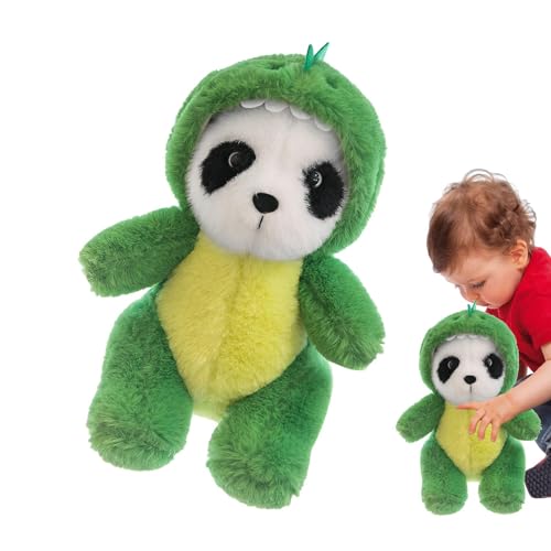 Hutnncg Süße Panda-Plüschtiere, Panda-Plüschtier - Cartoon Stofftierspielzeug,Flexibles Dinosaurier-Spielzeug, tragbares Panda-Spielzeug für Heimdekoration, Tischdekoration von Hutnncg