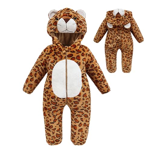 Hutnncg Tigerkostüm für Kinder | Warmes und bequemes Babykostüm Kleinkind-Halloween-Kostüm - Baby-Halloween-Kostüme mit Tiermotiv, Tiger-Einteiler, maschinenwaschbar, für den Innenbereich, als von Hutnncg