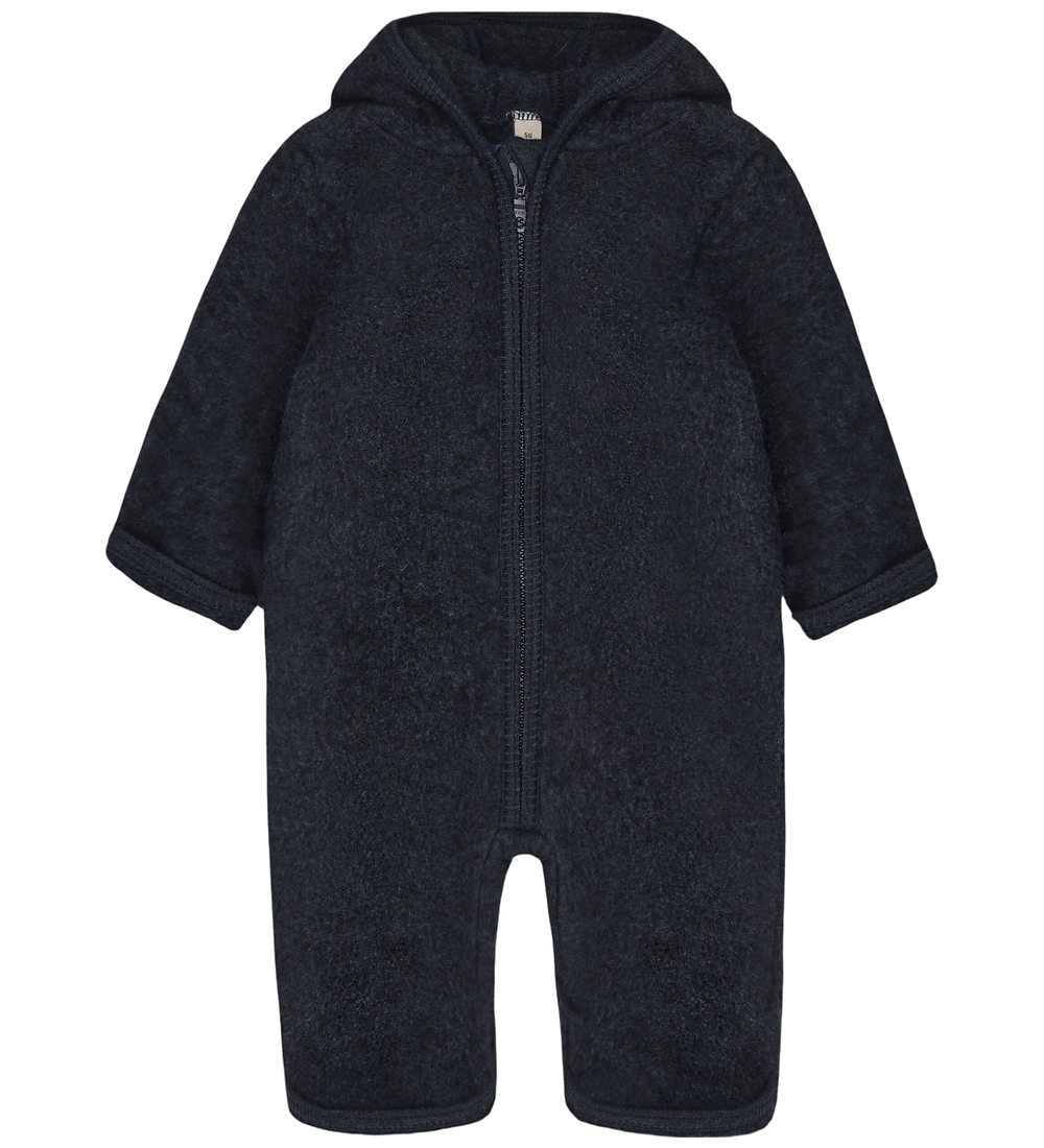 Huttelihut Overall - Wollvlies - Navy Melange m. Ohren - Huttelihut - 68 - Overalls Huttelihut Overall - Wollvlies - Navy Melange m. Ohren - Huttelihut - 68 - Overalls von Huttelihut