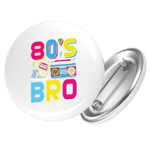 Huuraa Ansteckbutton 80's Bro Retro Geschenk Größe 59mm 80's Bro Accessoire von Huuraa