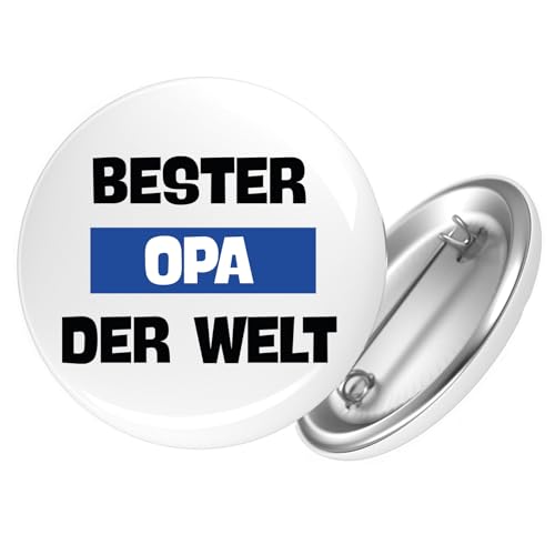 Huuraa Ansteckbutton Bester Opa der Welt Geschenk Größe 59mm Bester Opa Accessoire von Huuraa