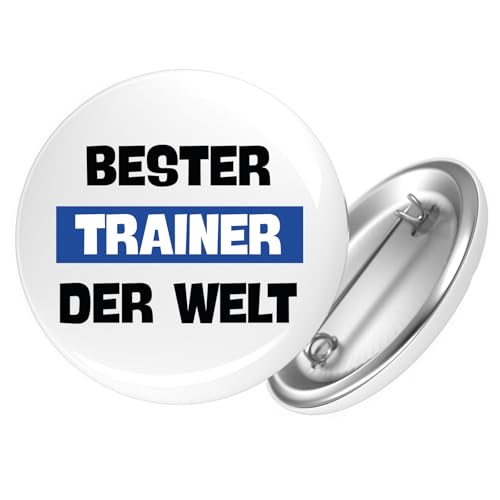 Huuraa Ansteckbutton Bester Trainer der Welt Geschenk Größe 59mm Bester Trainer Accessoire von Huuraa