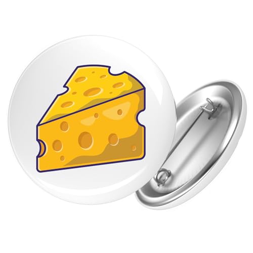 Huuraa Ansteckbutton Käse Comic Geschenk Größe 59mm Käse Accessoire von Huuraa