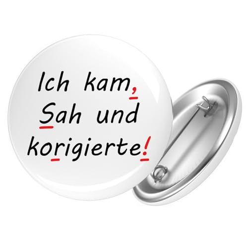 Huuraa Ansteckbutton Kam Sah und korigierte Korrektur Geschenk Größe 59mm Kam Sah und korigierte Accessoire von Huuraa