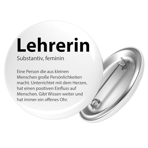 Huuraa Ansteckbutton Lehrerin Definition Geschenk Größe 59mm Lehrerin Accessoire von Huuraa