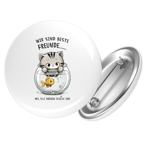 Huuraa Button Beste Freunde Weil alle anderen scheiße sind. Geschenk Größe 25mm Beste Freunde Geschenkidee von Huuraa