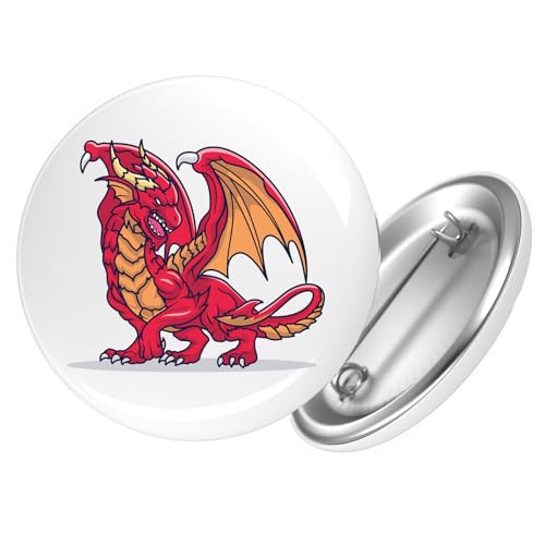 Huuraa Button Drache Comic Geschenk Größe 25mm Drache Geschenkidee von Huuraa