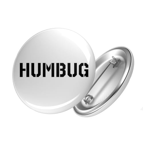 Huuraa Button Humbug Schriftzug Ansteckbutton Größe 59mm mit Motiv für Mundart Fans Geschenk Idee für Freunde und Familie von Huuraa