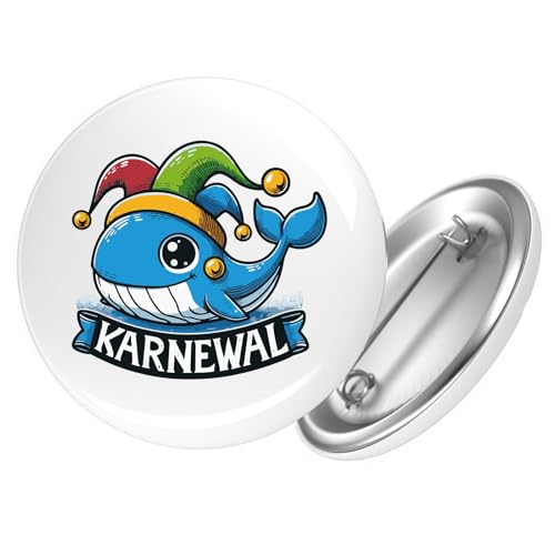 Huuraa Button Karnewal Karneval Wal Geschenk Größe 25mm Karnewal Geschenkidee von Huuraa