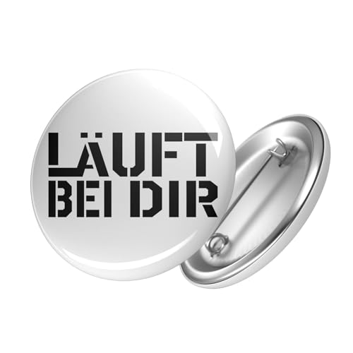 Huuraa Button Läuft bei dir Jugendwort Geschenk Ansteckbutton Größe 25mm Läuft bei dir Geschenkidee von Huuraa