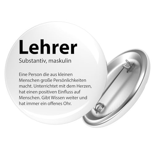 Huuraa Button Lehrer Definition Geschenk Größe 25mm Lehrer Geschenkidee von Huuraa