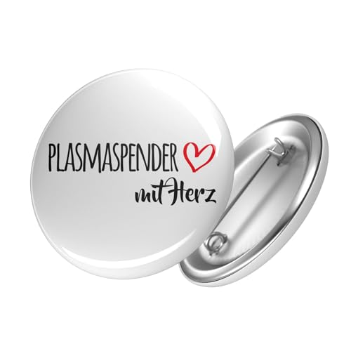 Huuraa Button Plasmaspender mit Herz Ansteck Pin Größe 59mm mit Motiv für die tollsten Menschen Geschenk Idee für Freunde und Familie von Huuraa