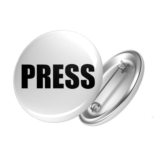 Huuraa Button Press Schriftzug Ansteck Pin Größe 59mm mit Motiv für Journalistinnen Geschenk Idee für Freunde und Familie von Huuraa