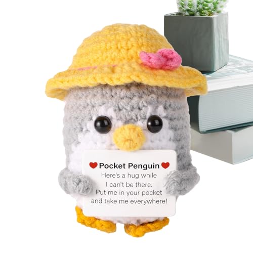 Cute Penguin Pocket Hug Doll, Mini Positive Message Toy, Animal Plush Keepsake Gift, Uplifting Sentiment Card, for Kids, Adults, Family, Friends, reassuring Token Cute Penguin Pocket Hug Doll, Mini Positive Message Toy, Animal Plush Keepsake Gift, Uplifting Sentiment Card, for Kids, Adults, Family, Friends, reassuring Token von Huvqianu