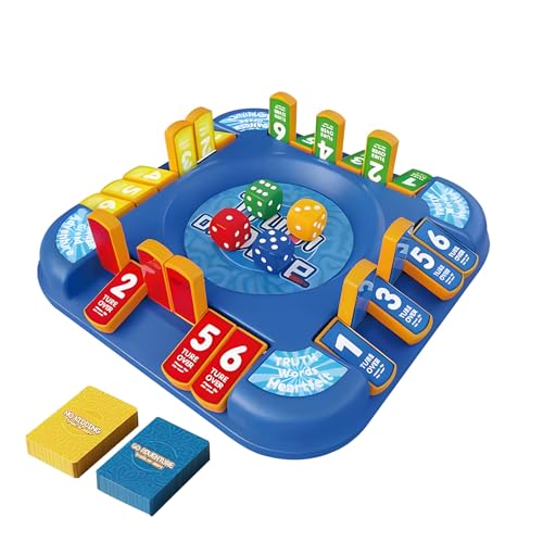 Dice Game, Party Toy, Educational Board Activity with 2-6 Players Setup, Fun Learning Entertainment for Holiday Gatherings Picnic Coffee Table Backyard Birthday Classroom Camping, 7.24x7.24 Inches Dice Game, Party Toy, Educational Board Activity with 2-6 Players Setup, Fun Learning Entertainment for Holiday Gatherings Picnic Coffee Table Backyard Birthday Classroom Camping, 7.24x7.24 Inches von Huvqianu
