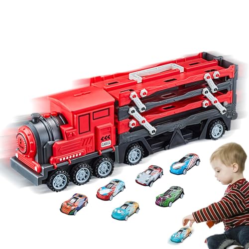 Ejection Truck Toy, Big Transport Foldable Car Carrier, 16.14x4.13in Launch Vehicles Set, Sturdy Transport Truck for Kids, Educational Gift for Birthday and Holidays von Huvqianu