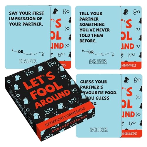 Fun Game Cards for Couples, 50X Love Questions Conversation Cards, 3.51x2.52in Romantic Connection Game, Deepen Bond Him and Her, Perfect Valentine's Day von Huvqianu