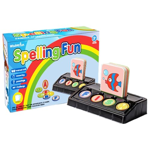 Fun Word Spelling Game, Alphabet Learning Toy, Preschool Spelling Cards, Matching Letters Game, Early Learning Educational Toy, Word Formation Game, Cognitive Development Toy for Preschool Aged 3+ von Huvqianu