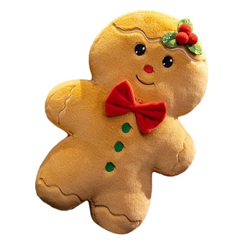 Gingerbread Man Plush Toy, Christmas Plush Gingerbread Toy, Snowman Christmas Doll, Gingerbread Stuffed Toy, Holiday Gingerbread Plush Toy, Christmas Gingerbread Decor, Soft Gingerbread Plush Toy, Chr von Huvqianu