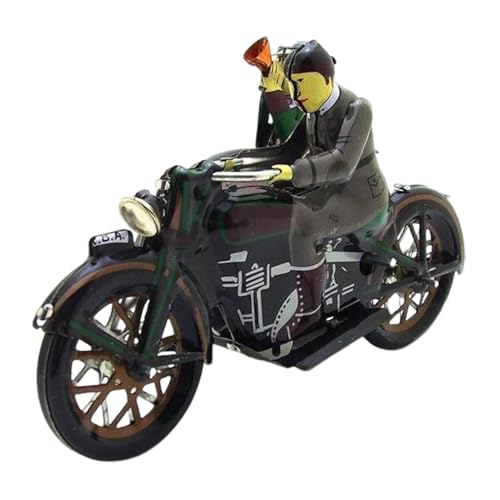 Handmade Motorcycle Desktop Decor, Wind Up Motorcycle for Adults, Vintage Motorcycle Ornament, Motorcycle Model Pull-Back Vehicle Toy, Kids Motorbike Toys for Boys, 19.5x10x14cm/7.68x3.94x5.51 Inch von Huvqianu