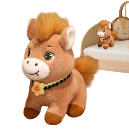 Horse Plüsch - süßes Big Eye Doll Spielzeug für Mädchen mit weichem Design, entzückend Tierplüsch für Klassenzimmerdekor, Schlafzimmer Kinderzimmer Spielzimmer Bücherregale, Halloween Weihnachte Horse Plüsch - süßes Big Eye Doll Spielzeug für Mädchen mit weichem Design, entzückend Tierplüsch für Klassenzimmerdekor, Schlafzimmer Kinderzimmer Spielzimmer Bücherregale, Halloween Weihnachte von Huvqianu