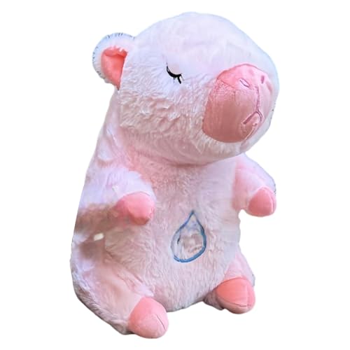 Huvqianu Capybara Plush Toy, Sleep Buddy, 11.81x3.94x5.91 Inch Rhythmic Breathing Motion Toy, Soothing Music, Light Feature for Kids Bedtime and Sleep Assistance. von Huvqianu