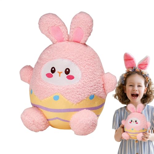 Huvqianu Cartoon Bunny Stuffed Animal, Easter Eggshell Plush, 9.84x9.84in Soft Stuffed, Adorable and Cuddly Design, Soft Throw Pillow Toys for Kids, Adults, Decor von Huvqianu