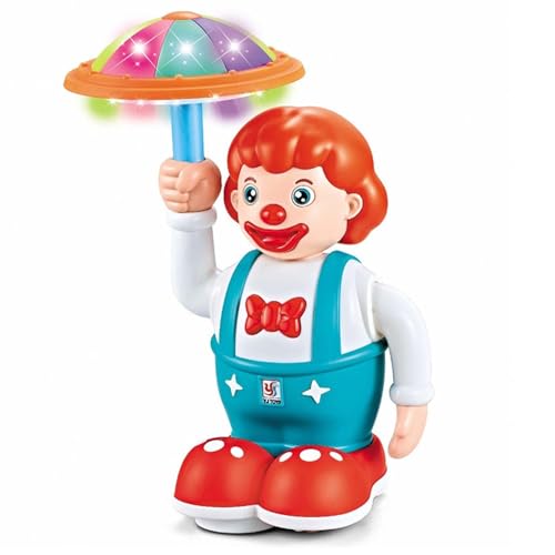 Huvqianu Cute Circus Babies Lighted Toy, Crawling Light Up Toys for Babies, 360-degree Rotation Musical Doll, Flexible Dance Toy for Kids, 360-degree Rotating Crawling Light Up Toy for von Huvqianu