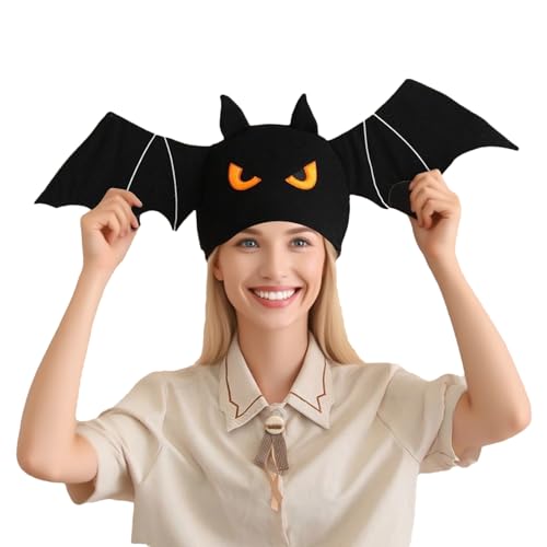 Huvqianu Halloween Hut,Halloween Kostüm Flügel Hut - Gruselige Kopfbekleidung Für Party Performance Fotoshoots Festliche Veranstaltungen Huvqianu Halloween Hut,Halloween Kostüm Flügel Hut - Gruselige Kopfbekleidung Für Party Performance Fotoshoots Festliche Veranstaltungen von Huvqianu
